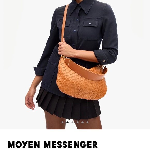 Clare V. Moyen Messenger Natural Woven Checker - Picture 10 of 13